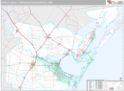 Corpus Christi Metro Area Digital Map Premium Style